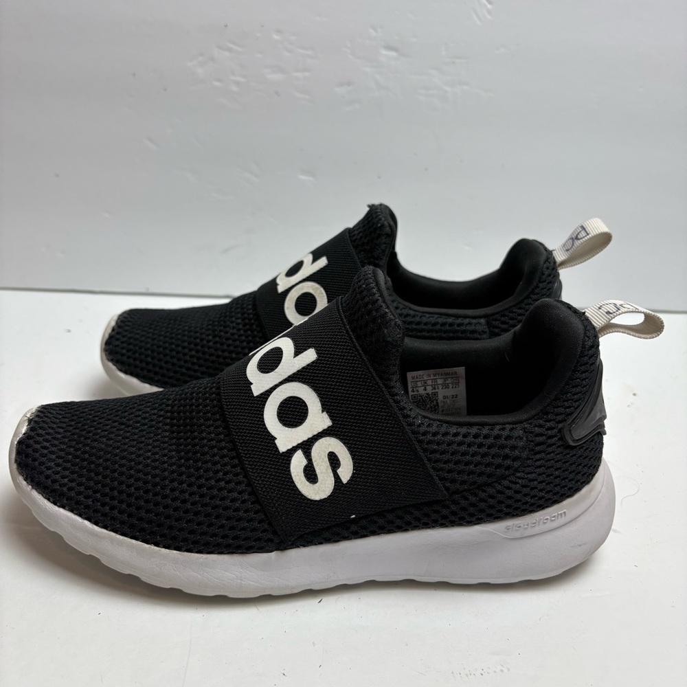 Adidas Cloudfoam Black and White Slip-On Sneakers size 4.5